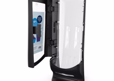 dispensador servilletas vertical abierto por dentro funcionalidad