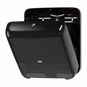 dispensador toallas rollo manual h1 abierto negro