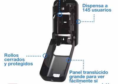 dispensador papel higienico sin mandril doble