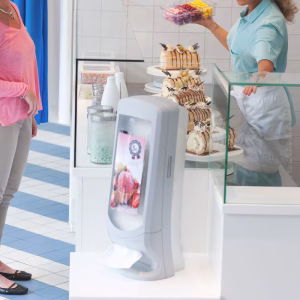 dispensador servilletas vertical para locales blanco