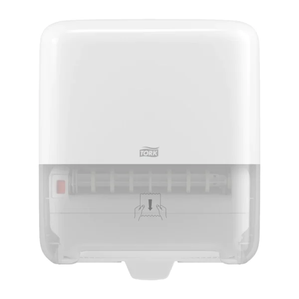 dispensador toallas rollo manual h1 blanco