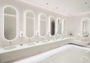 Dispensador de jabón, espuma y gel para manos para baños elegantes