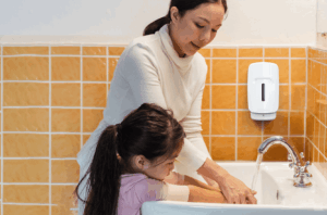 Dispensador de jabón, espuma y gel para manos apto para niños