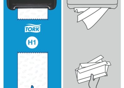 toalla de mano en rollo 2 capas