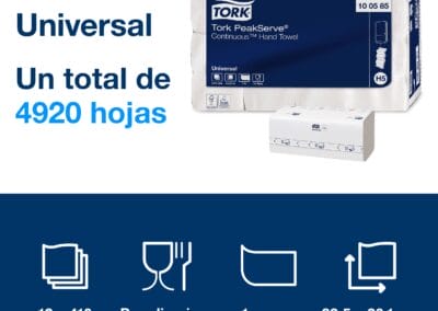 toallas de mano en continuo