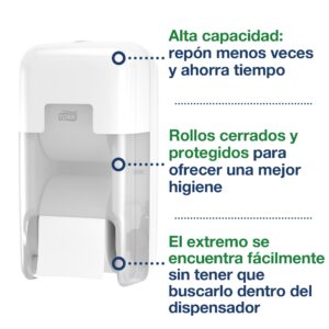 dispensador papel higienico sin mandril doble