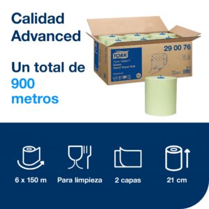 toalla de mano en rollo verde