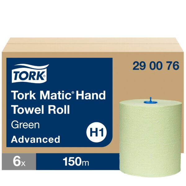 toalla de mano en rollo verde