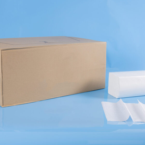 Toallas Secamanos Zig Zag Interfoliadas (Pura Celulosa, Doble Capa, Caja 4000 uds)