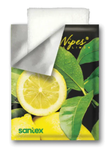 toallitas de limon en dispensador