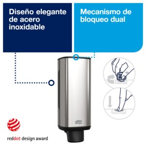 dispensador jabon acero inoxidable