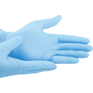 guantes de nitrilo sin polvo azul cabemar