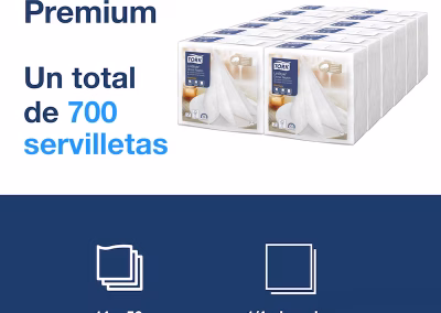 servilletas efecto tela blancas
