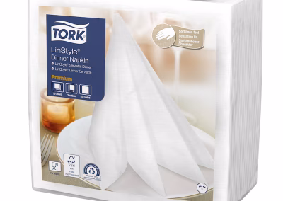 servilletas efecto tela blancas