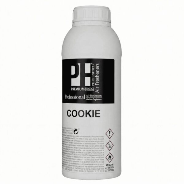 Envase de esencia para nebulización aroma Cookie y galletas recién horneadas de 1L para comercios.
