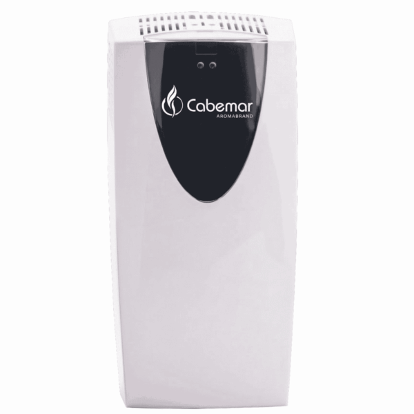Dispensador Bacteriostático y Ambientador para Inodoros y Urinarios aseos frontal blanco